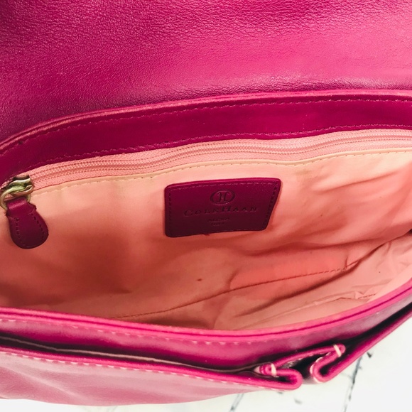 COLE HAAN ALEXA Magenta Leather Shoulder Bag - Picture 4 of 8